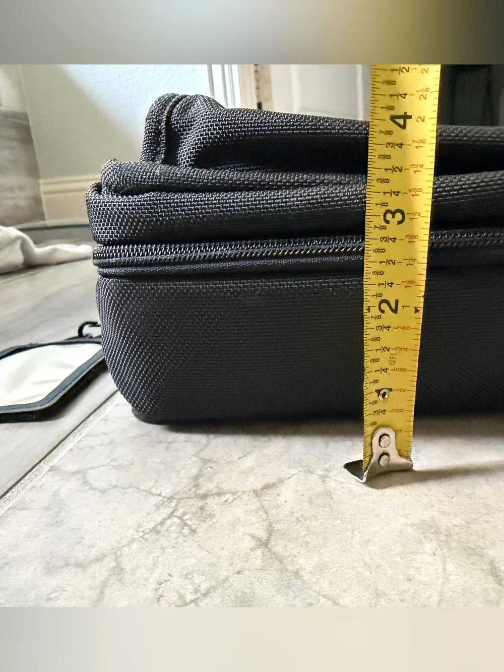 Tumi Large Black Canvas Travel Business Briefcase Lap Top Tote Bag